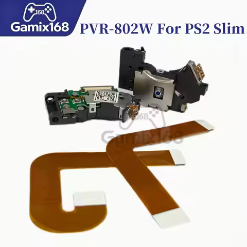 PVR 802W Laser Lens + 70000 90000 Flex Ribbon Cable For PS2 Slim 7W 9W 7500x 7700x 7900x Game Consol