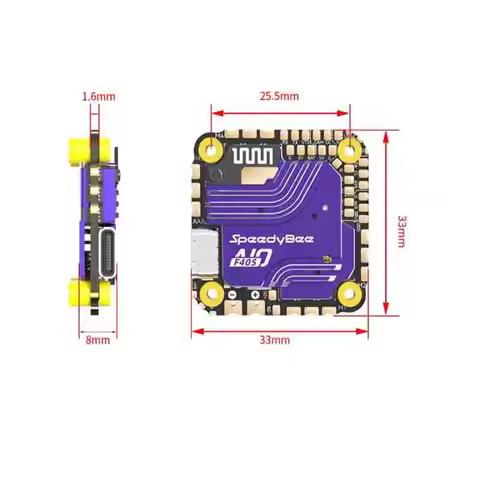 SpeedyBee F405AIO F405 AIO 40A Bluejay 25.5x25.5 3-6S Flight Controller