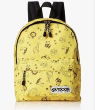 日本直送🇯🇵全新 正品 包順豐OUTDOOR兒童動物圖案背包 可愛 上學 休閒 遠足 雙肩包 B5收納 大容量  輕便 耐用 黃色