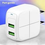 Colokan pengisi daya ponsel USB dua port 18W pengisi daya ponsel multi-jack arus tinggi cocok untuk 
