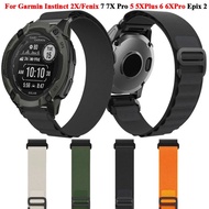 22 26mm Nylon Loop Straps For Garmin Instinct 2X Fenix 7 7X 6X 6 Pro 5 5X Plus 3 3HR 945 Epix Gen 2 Quickfit Bracelet Watchband