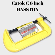 HASSTON Prohex 0760-600 6 Inch C Clamp 6" C Clamp for Wood and Iron
