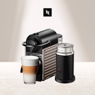 Nespresso 膠囊咖啡機 Pixie鈦金屬+Aero3黑色奶泡機