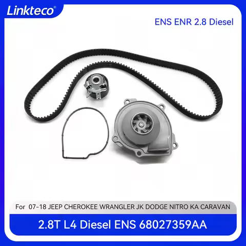 Engine Water Pump Timing Belt Kit Fit 2.8 T L L4 Diesel ENS For 07-18 JEEP WRANGLER CHEROKEE CHRYSLE