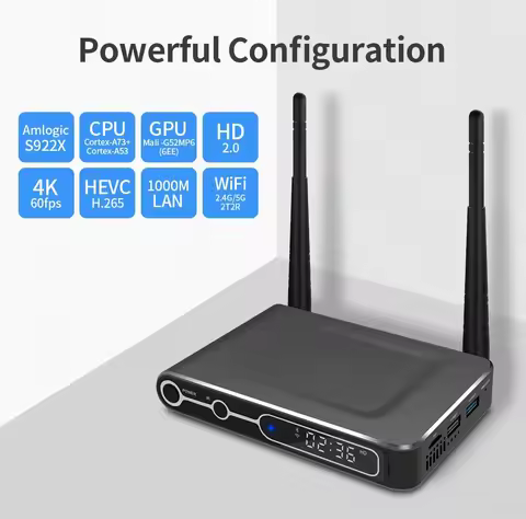 S78 Amlogic S922X Android TV Box Bluetooth 4.2 Media Player Dual WiFi 100M Lan Smart Android Box 4K 