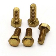 M4 Brass Hexagon Nut Metric Thread M5 M6 M8 M10 DIN933 External Head Screw