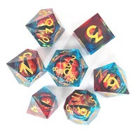 DND Dice Set for Dungeons & Dragon Eye, COC, TRPG, D4-D20, Polyhedron, Resin Dice