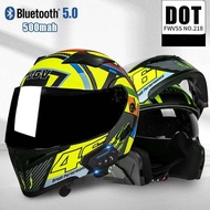 หมวกกันน็อคแบบเปิดคาง Bluetooth ได้รับการรับรอง 3C DOT VGV สำหรับผู้ชายและผู้หญิง ป้องกันทุกฤดู