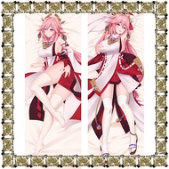 2WAY/Genshin Impact Dakimakura Phim hoạt hình Gối Trường hợp Inazuma Yae Miko Giường Gối Tùy chỉnh Ô