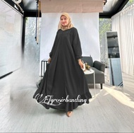 dress wanita 2025 viral gamis wanita dewasa Kayla Dress Gamis putih simple elegan fashionable