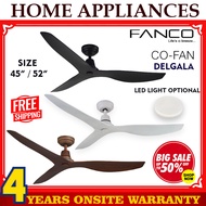 FANCO Delgala DC ceiling  fan | 159 DC Motor | with Remote| Local warranty | Free Delivery | LED light RGB optional |