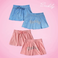 Daddy | McBlink Skirt Short Diamond Screen Printing On The Back Pink Blue