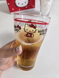 Vintage Glass Cup Sanrio Kitty Coffee Milk Beer Water Glass Cup KT Cat Beer Glass Cup Vintage Style