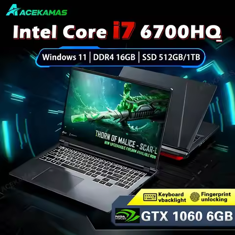 ACEKAMAS 16" Gaming Laptop intel Core i7-6700HQ GTX 1060 Notebook PC 16GB DDR4 1TB SSD IPS 1920*1200