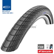 Schwalbe Big Apple 16 x 2.00 Inch 50-305 HS430 Tyre with Reflex Side Wall bicycle tires