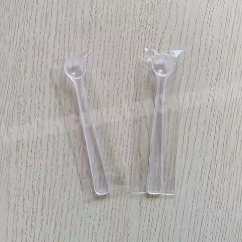 Plastic Measuring Scoop with Individual Packed Translation Micro Spoon Long Handle 0.5ml 0.25 Gram 2