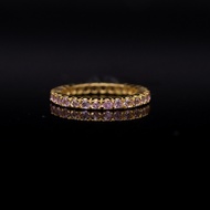แหวนพลอยของแท้ พลอยพิ๊งค์ซัฟไฟซ์ Pink Sapphire จากประเทศมาดากัสก้า ตัวเรือนเงินแท้ 92.5%ชุบทอง ไซส์นิ้ว 53 หรือเบอร์ 6.5 US