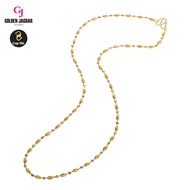 GJ Jewellery Emas Korea Emas Bangkok Fashion 50cm 3.5 Bebola Disko Mix Necklace   24K Gold Plated
