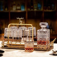 Crystal Glass Wine Bottle Wine Glass Set Carved Wine Glass Spirit Glass Household Wine Bottle Wine J