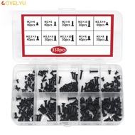Sunken Head 350pcs Black Screws M2 M2.5 For M3 KM Assortment for Mechanical Jobs