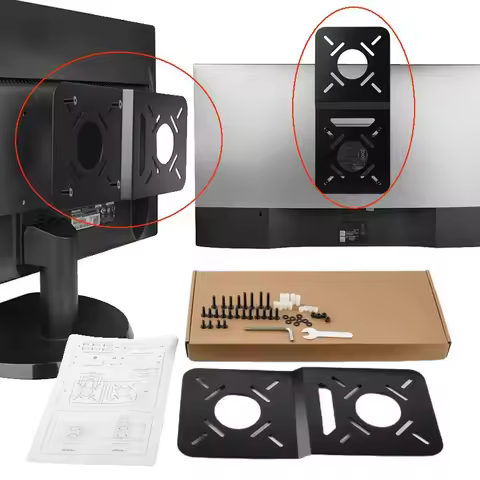 Metal VESA Attachment Hanging Brackets Computer Monitor Fixer Holder for Mac Mini M4/M4 Pro Mini PC 