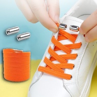 1Pair No tie Shoelaces Flat Elastic Shoe Laces For Kids and Adult Sneakers Shoelace Quick Lazy Laces Orange Pink Red Shoestrings
