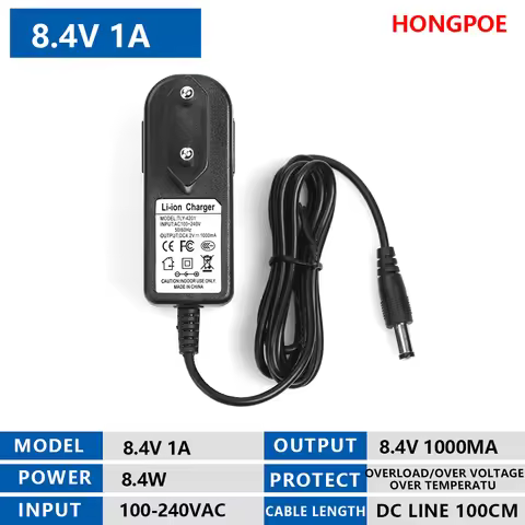 DC 4.2V 7.2V 8.4V 12.6V 13.8V 16.8V 1A 2A 18650 Lithium Battery Charger 12.6V 2A Power supply Adapte