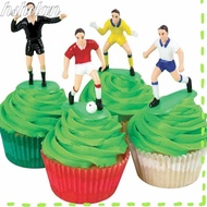 HSHELAA Set of 9 Soccer Toppers Funny 9 Soccer Players Home for Birthday Cake