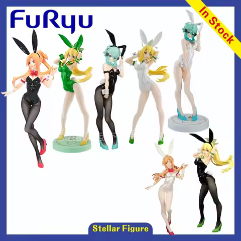 【SF】In Stock Original FuRyu BiCute Bunnies Sword Art Online Leafa Asuna Sinon Figures Collection Gif