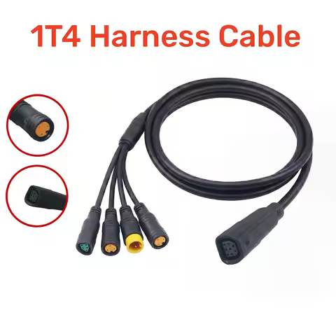 Bafang Motor Waterproof 1T4 EB-Bus Cable for CAN BBS BBS01B BBS02B BBSHD Mid Motor Display Brake Lev