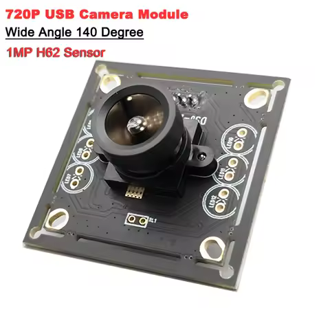 USB Camera Module 1MP 720P CMOS Sensor H62 Wide Angle 140 Degree 1280x720 30fps USB2.0 High Speed Fo