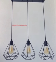 Lampu gantung 3in1 diamond / lampu gantung diamond minimalis