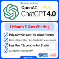 ChatGPT Plus Official Account | 5 User Shared Account | GPT4o Lates model l Warranty included