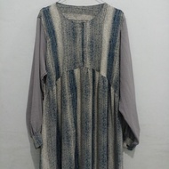 pl gamis abaya wanita crinkle triset preloved new