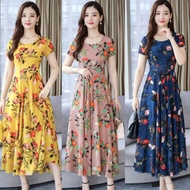 Long short dress middle-aged women's clothing dress middle-aged women's clothing middle-aged women's clothing Long-aged women's clothing, summer20240306