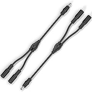 Goupchn DC Y Splitter Cable 1 Male to Dual Female 5.5mm x 2.1mm DC Power Extension Wire 16AWG 43cm/1