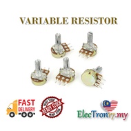 Variable Resistor 1K Ohm - 1M Ohm Rotary Potentiometer Single Turn Perintang Boleh Laras 3 Pin