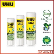 UHU Stic Glue Stick ReNATURE (100% Original) 8.2g / 21g / 40g / Gam Sekolah Gam Kering / UHU Glue St