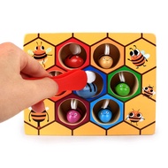 Montessori Early Education Beehive Game Childhood Color Cognitive Clip Small Bee Toy Hot Wooden Leaning Educatinal Toys Children