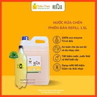 Combo 3 chai Nước rửa chén bát hữu cơ Fuwa3e 500ml rửa bình sữa chén ăn dặm cho bé