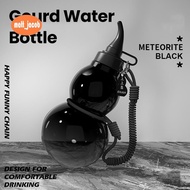 Chinese Retro-Inspired Gourd Bottle 800ML Gourd Water Bottle Gourd Sports Water Bottle Black