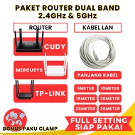 5G TP-LINK MERCUSYS CUDDY DUAL-BAND WIFI ROUTER PARALLEL INTERNET PACKAGE READY TO USE PLUG N PLAY +