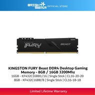 KINGSTON FURY Beast DDR4 Desktop Gaming Memory 8GB / 16GB 3200Mhz