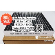 PERODUA MYVI  ALZA ARUZ BEZZA  AXIA CARBON CABIN FILTER AIRCOND FILTER