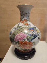 日本柴田陶器 22cm高 古董陶瓷 瓷器 花瓶 SHIBATA JAPAN