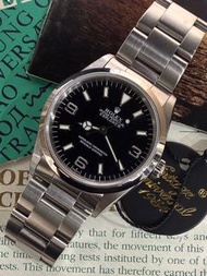 🌈🌈新返貨啦🌈🌈 ROLEX Explorer I 14270 36mm 🖤3-6-9 ✨黑面 🩶單SWISS面 ⚙️自動機芯 🔗三針鋼帶 📦跟紙+盒 🌟VU3385（廣華街店）