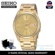 Seiko SNKL48K1 Men's Seiko 5 Automatic Gold Plated Steel Watch Jam Seiko Ori Jam Seiko Emas