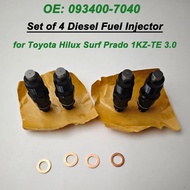 4Pcs 093400-7040 0934007040 High Quality Diesel Fuel Injectors Set for Toyota Hilux Surf Prado 1KZ-T