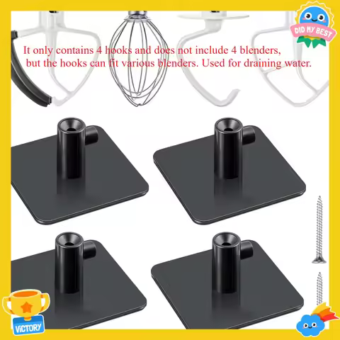 4Pcs Hooks Racks Stand Mixer Beater Attachment Bracket Holders for Kitchenaid Mixer Accessories