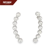 Top Cash Jewellery 9K White Gold Aura Butterfly Diamond Earrings